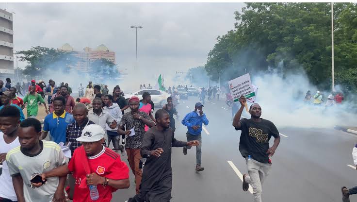 Protesters Being Fired Teargas